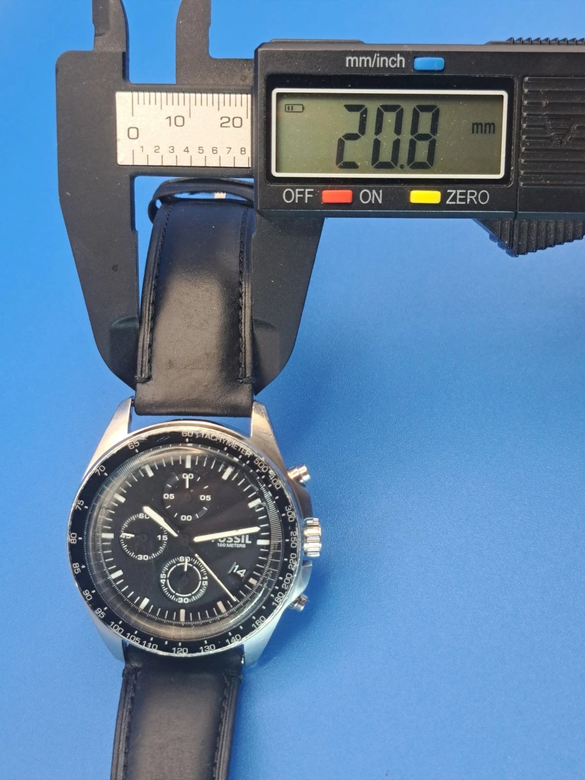 Vintage 2014 Fossil CH3024 Decker Chronograph 43mm Mens Quartz Watch Restored