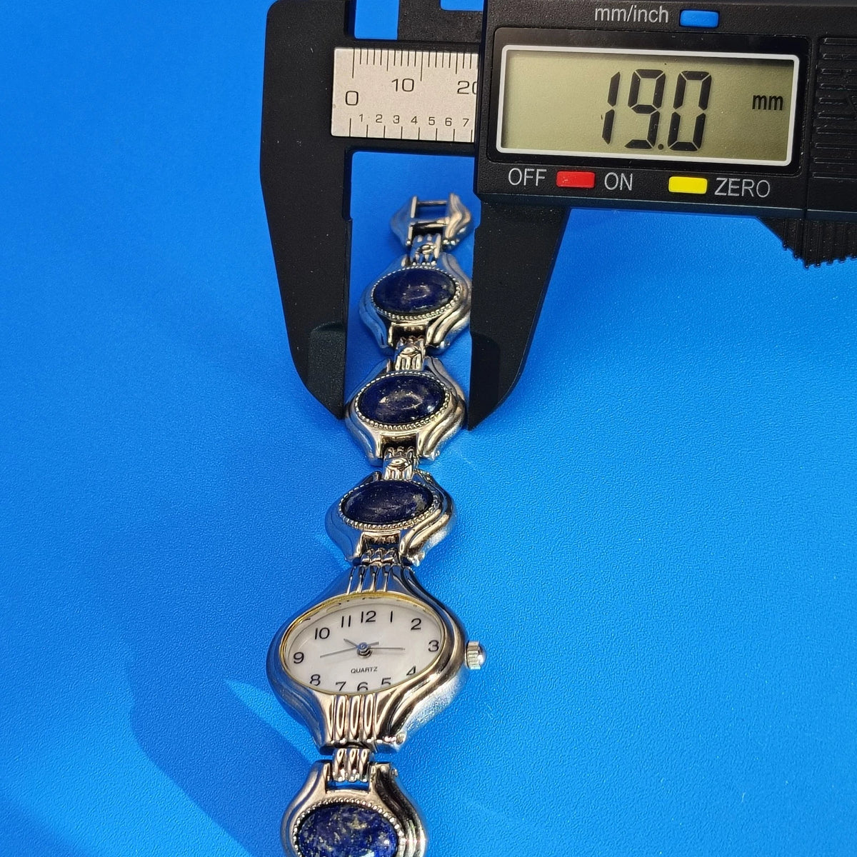 Vintage 1994 Avon Reversible Lapis Mother of Pearl Women's Quartz Watch Restored