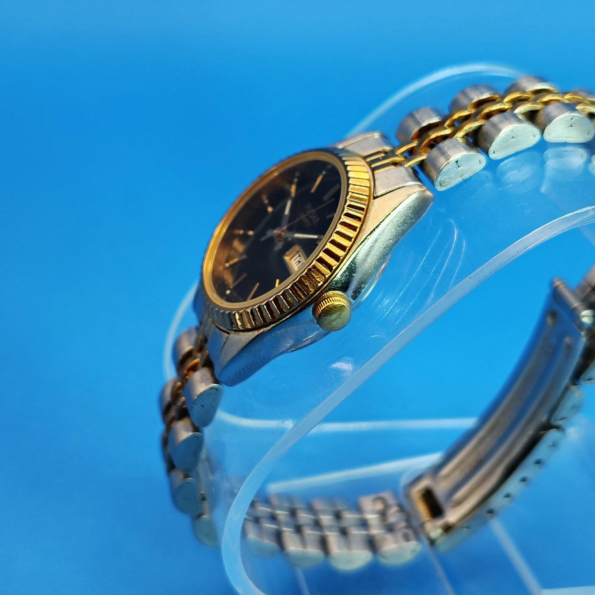 Vintage 1986 Pulsar by Seiko Day-Date Presidential Women's Quartz Watch Restored