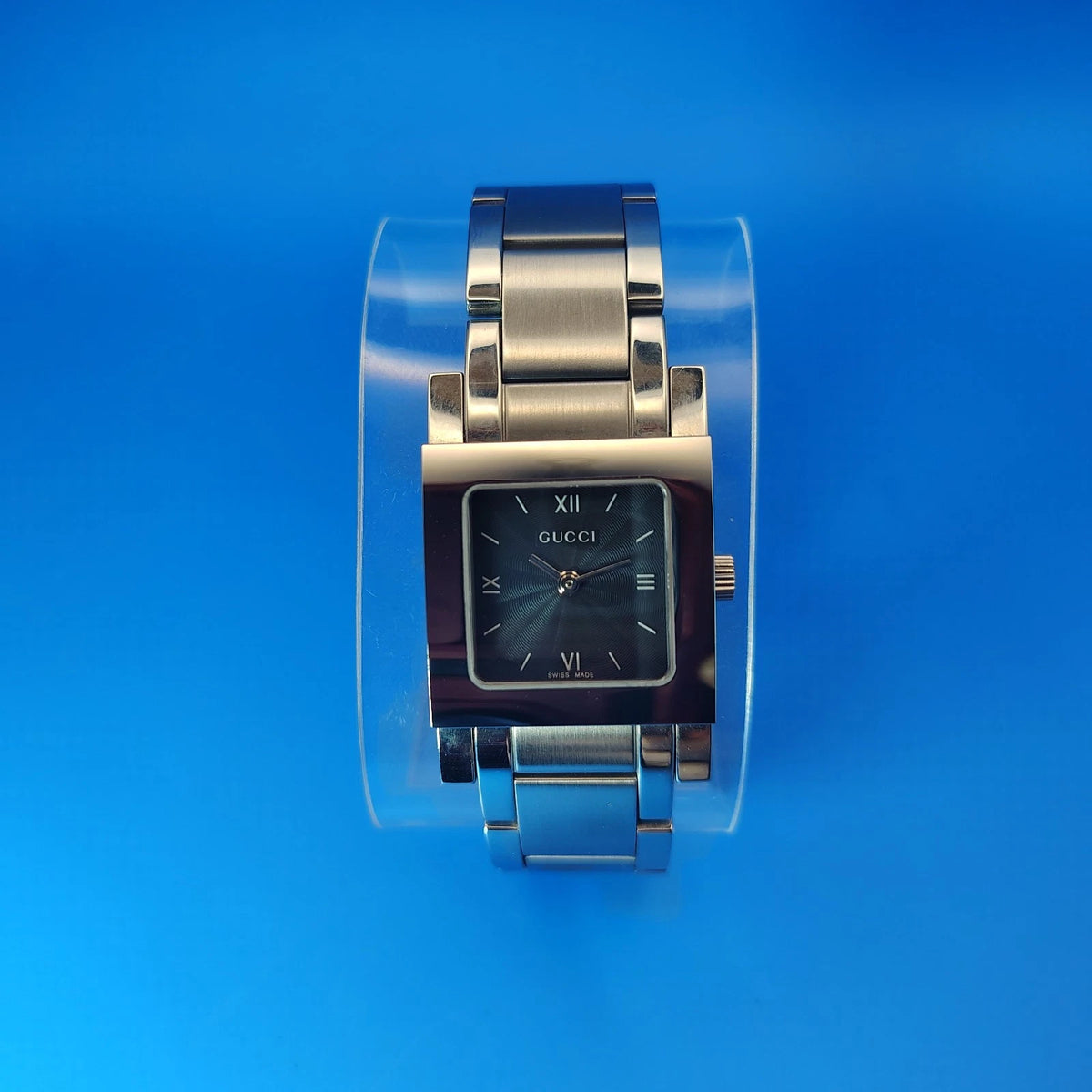 Vintage 2002 GUCCI 7900L.1 Swiss Made Square Tank Women's Quartz Watch Size 6