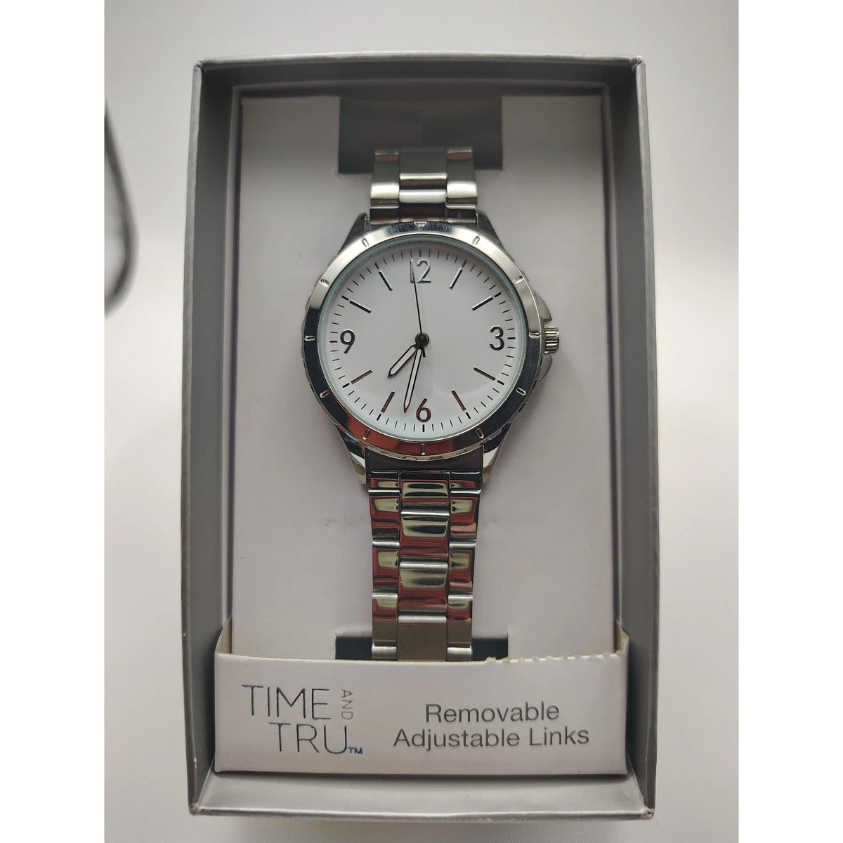 Time and Tru Women's Quartz Watch | Silver Adjustable Bracelet