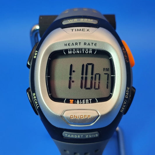 Vintage 2008 Timex Indiglo Heart Rate Monitor Trainer 46mm Women's Sport Watch