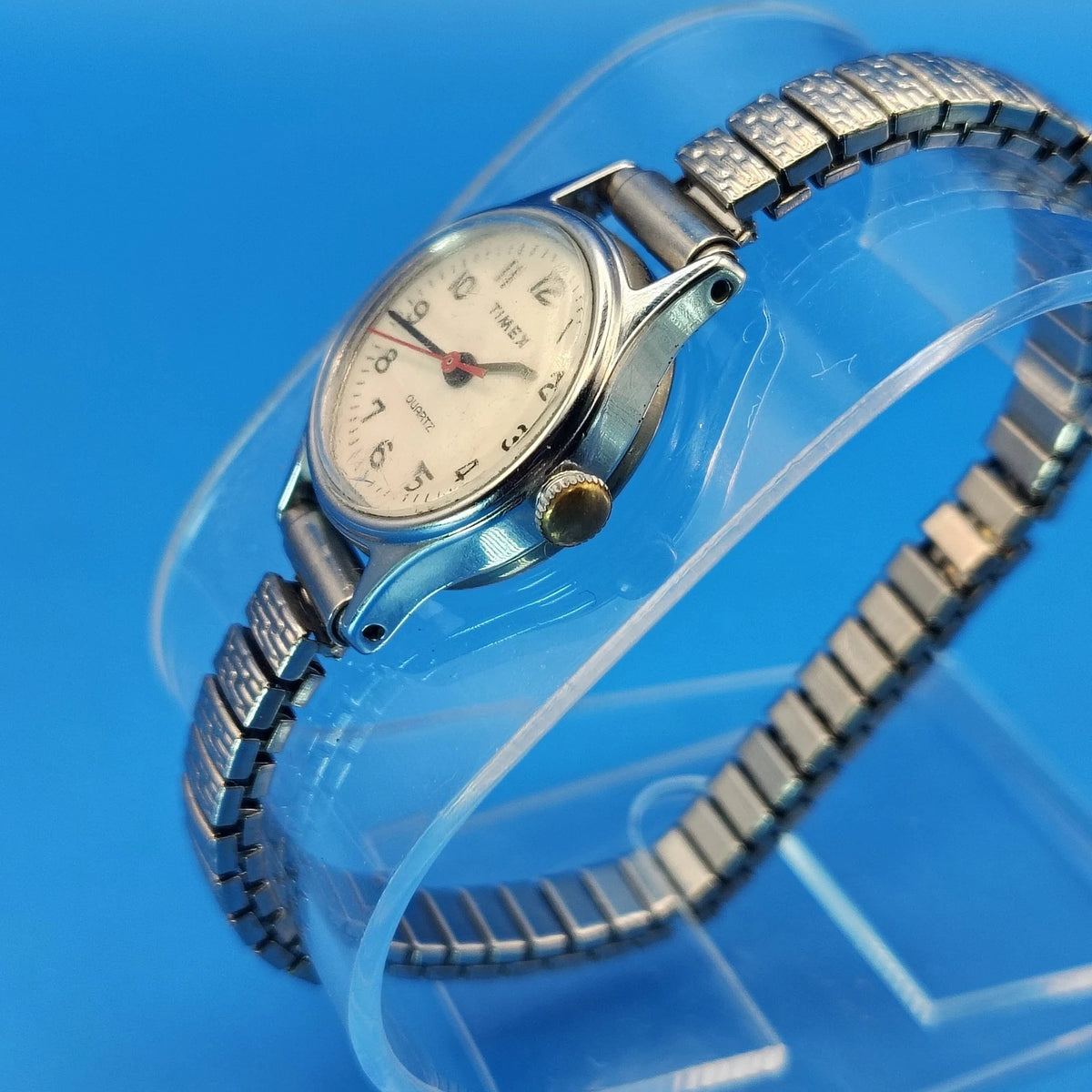 Vintage 1995 Timex 20mm Women's Stainless Steel Quartz Cocktail Watch Restored