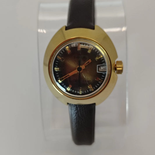 Vintage 1974 Timex Date Sunburst Mechanical Wind Women's Watch Fully Restored