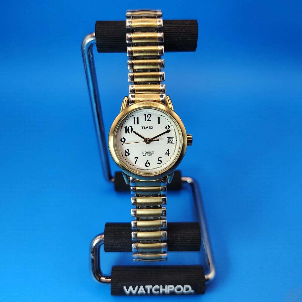 Vintage 2014 Timex Easy Reader Date Two Tone 25mm Women's Quartz Watch Restored