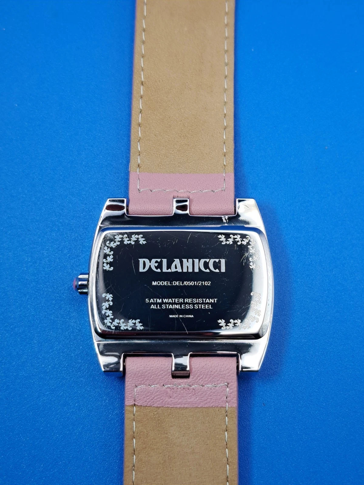 Vintage 2005 Delanicci Pink Passion 42mm Women's Quartz Fashion Watch Restored