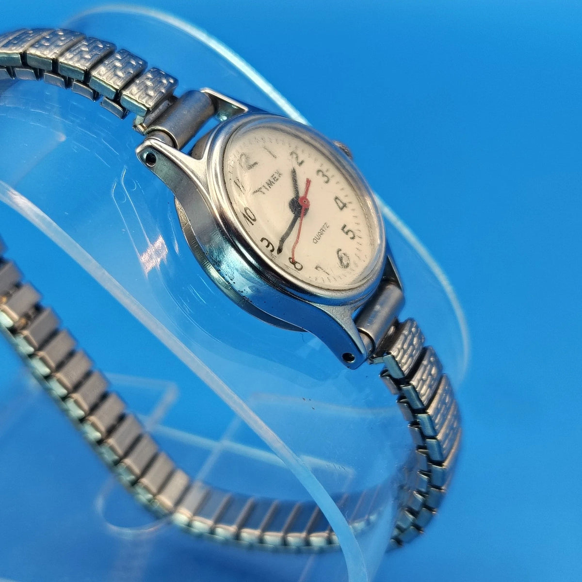Vintage 1995 Timex 20mm Women's Stainless Steel Quartz Cocktail Watch Restored