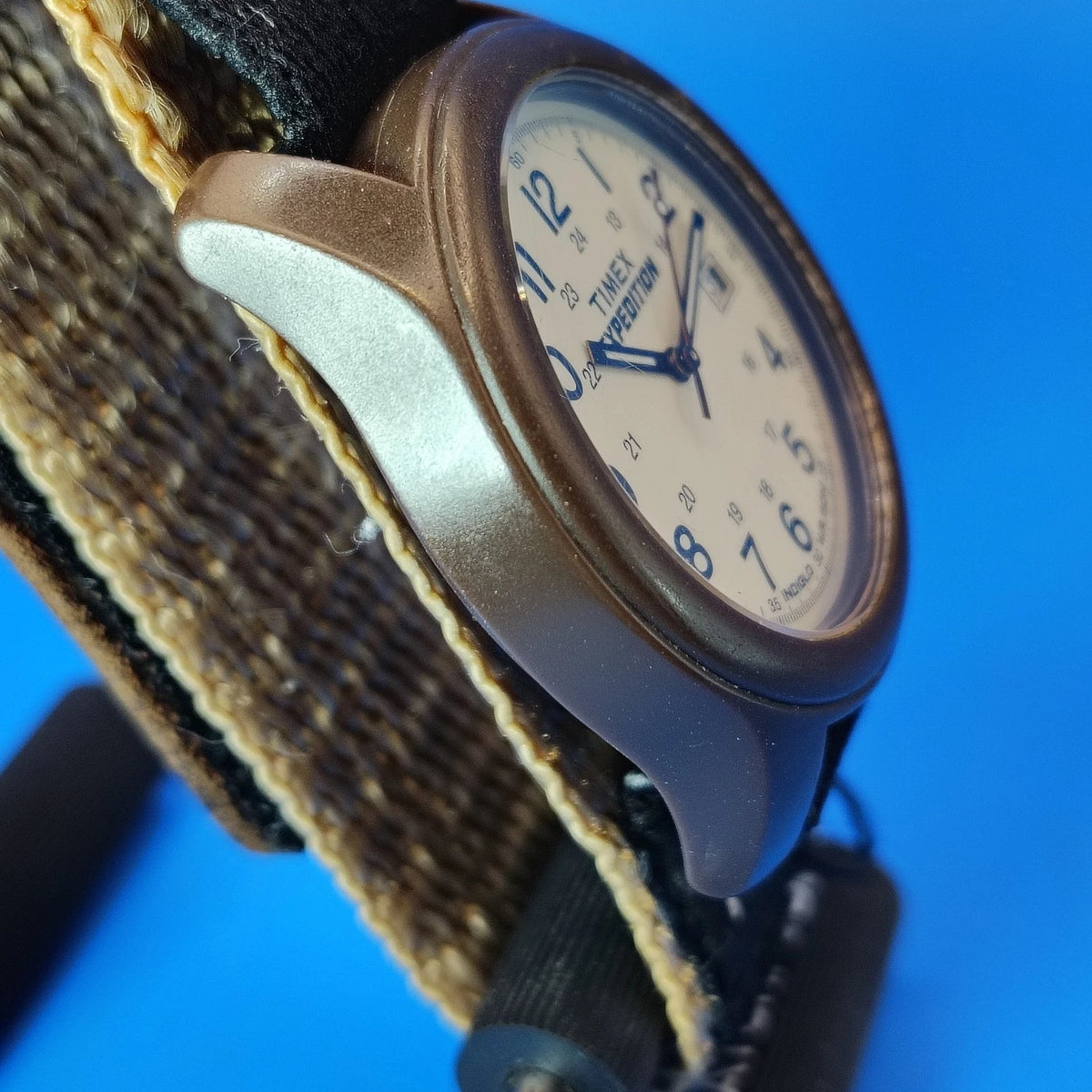 Vintage 2007 Timex Expedition Indiglo Date 30mm Mens Quartz Field Watch Restore