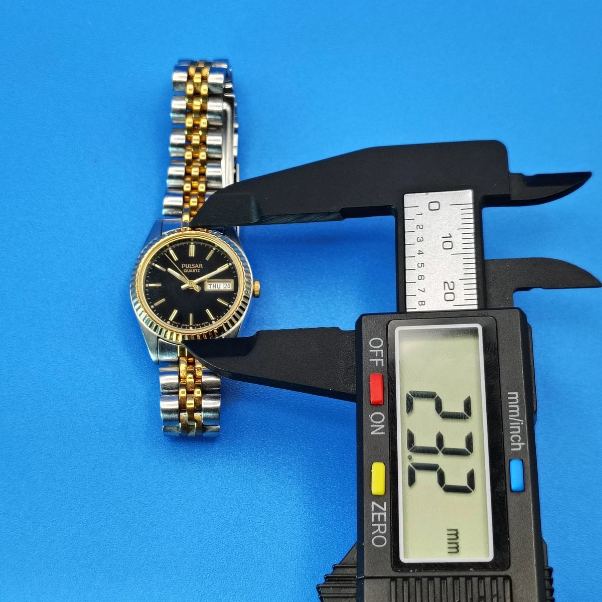 Vintage 1986 Pulsar by Seiko Day-Date Presidential Women's Quartz Watch Restored