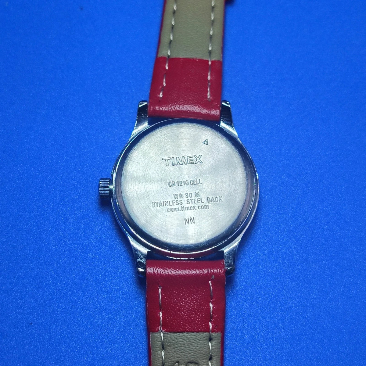 Vintage 2002 Timex Indiglo 23mm Women's Quartz Watch New Red Leather Strap