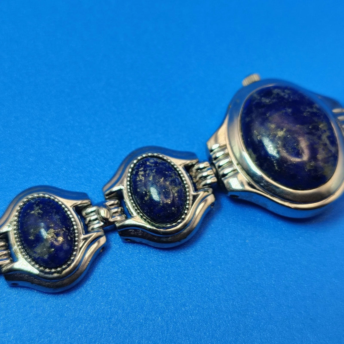 Vintage 1994 Avon Reversible Lapis Mother of Pearl Women's Quartz Watch Restored