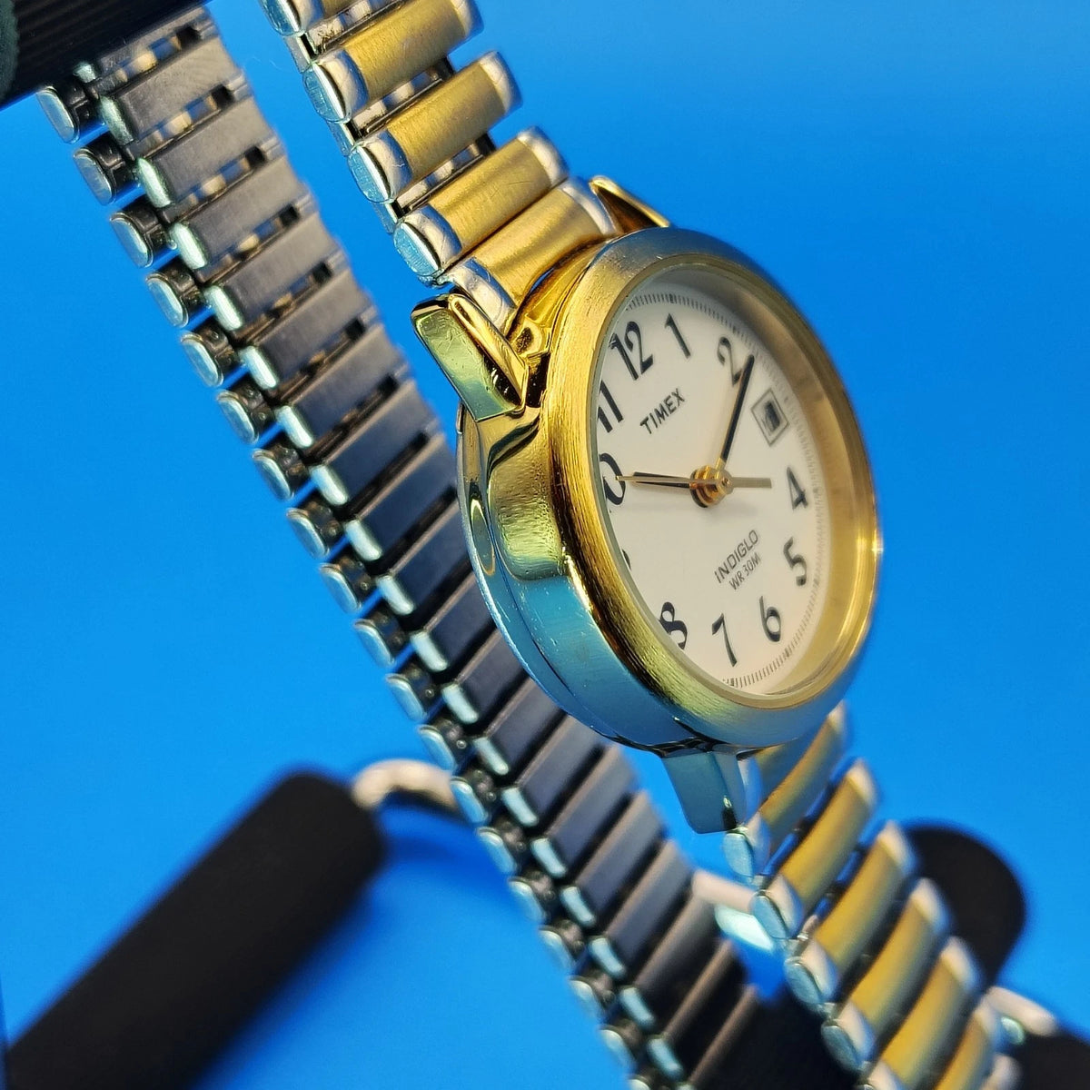 Vintage 2014 Timex Easy Reader Date Two Tone 25mm Women's Quartz Watch Restored
