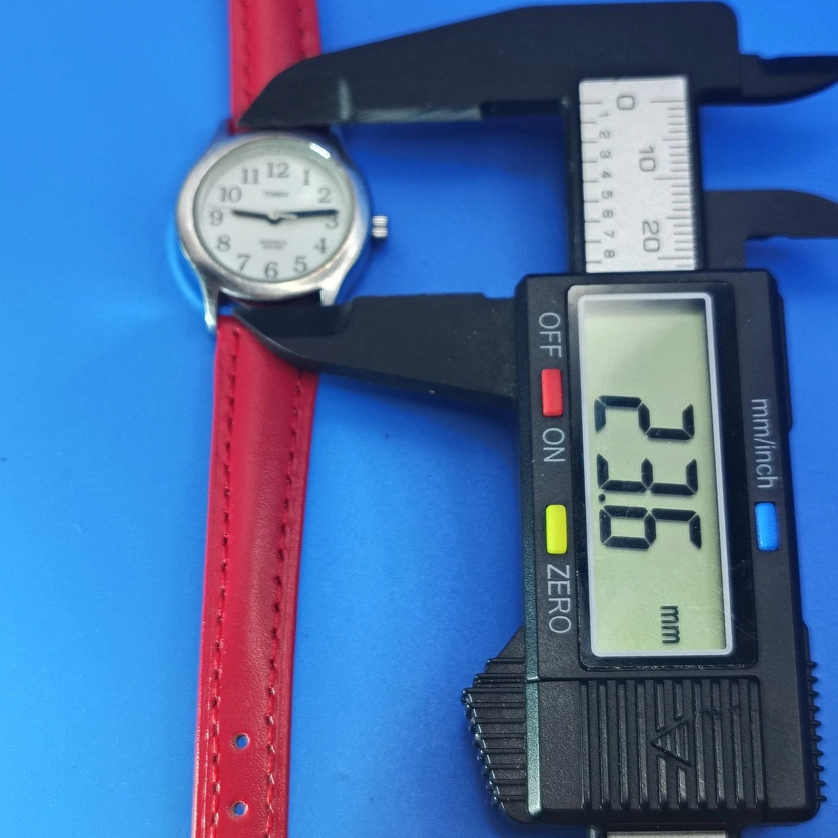 Vintage 2002 Timex Indiglo 23mm Women's Quartz Watch New Red Leather Strap