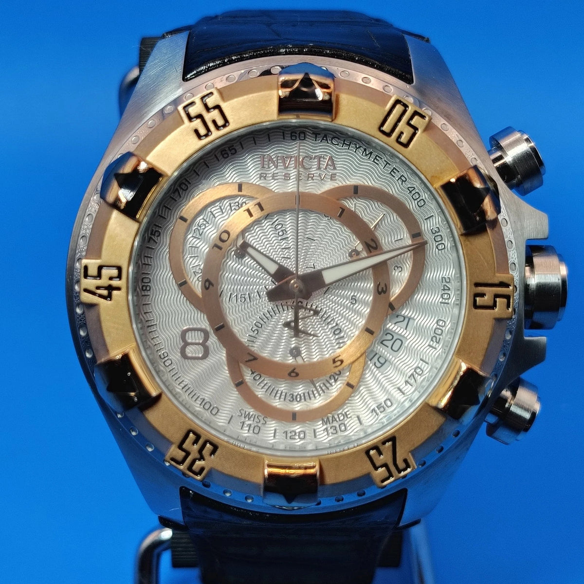 Vintage 2010 Invicta Reserve Excersion 11010 Chrono Swiss 50mm Mens Quartz Watch