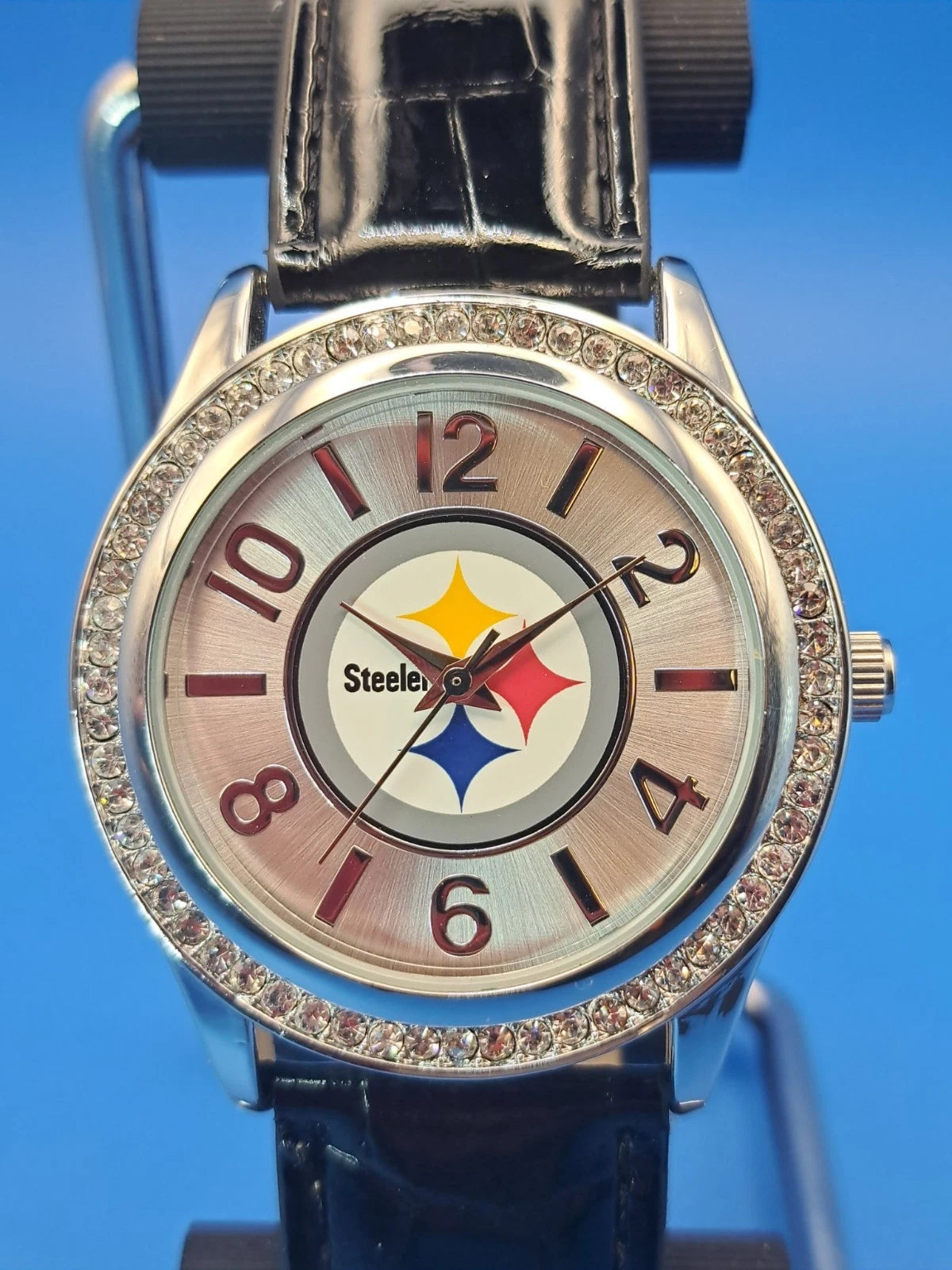 Vintage 2015 Pittsburgh Steelers NFL Crystal Bezel Watch Women's Quartz Restored