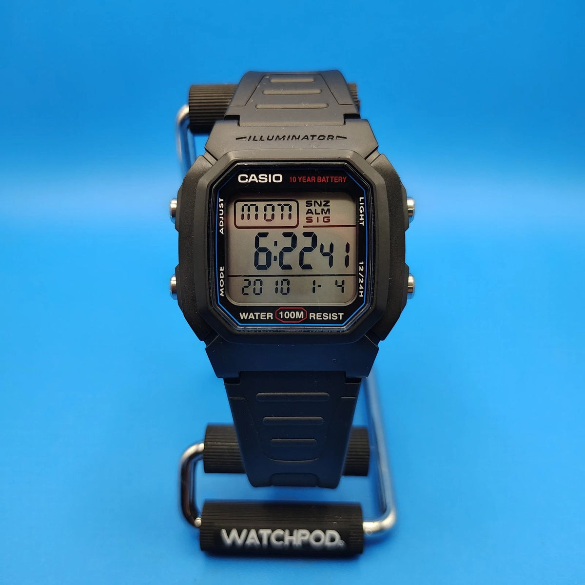 Vintage 2011 Casio W-800H-1AV Mod 3240 Mens Digital Quartz Sports Watch Restored