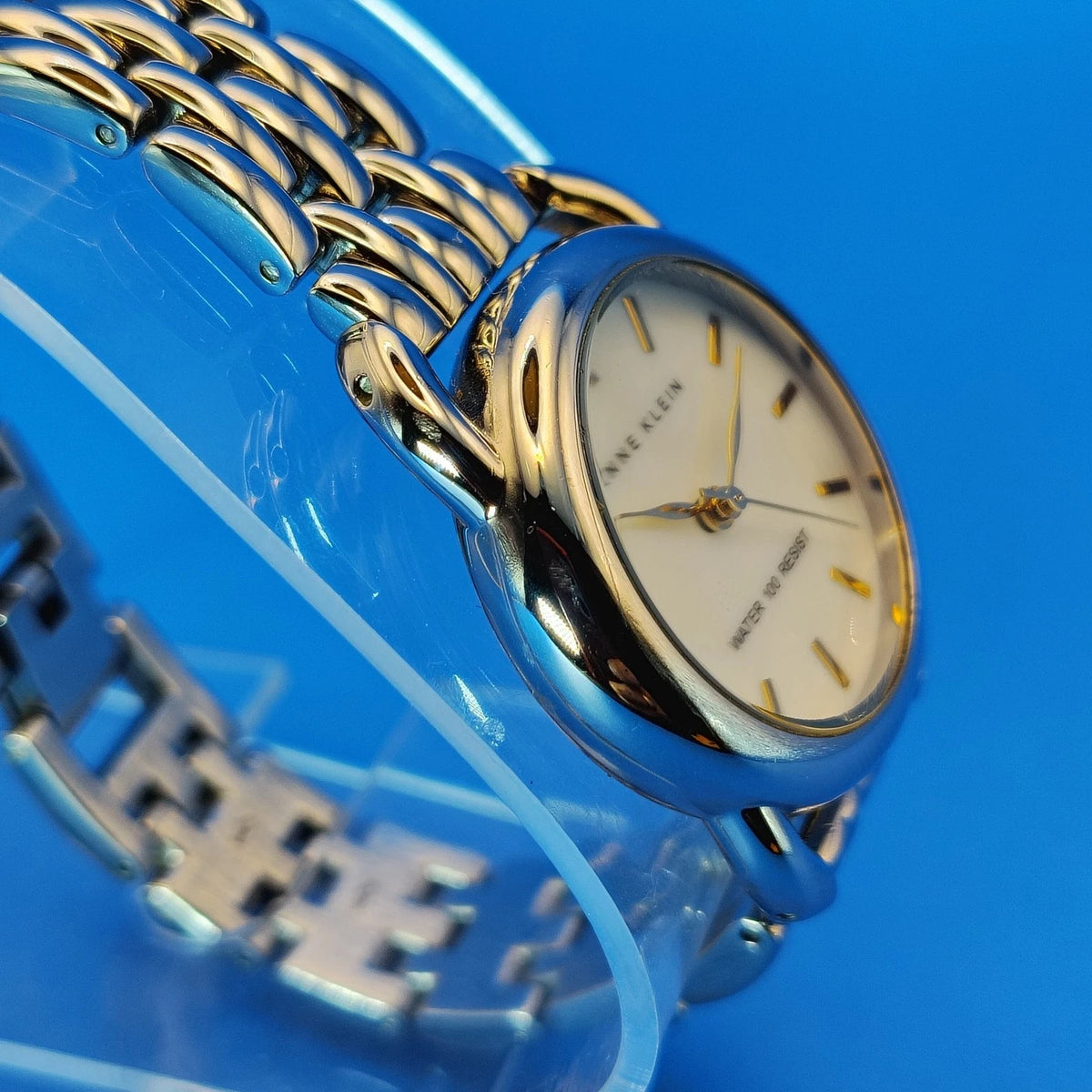 Vintage 2014 Anne Klein Two Tone 30mm Women's Quartz Dress Watch Fully Restored