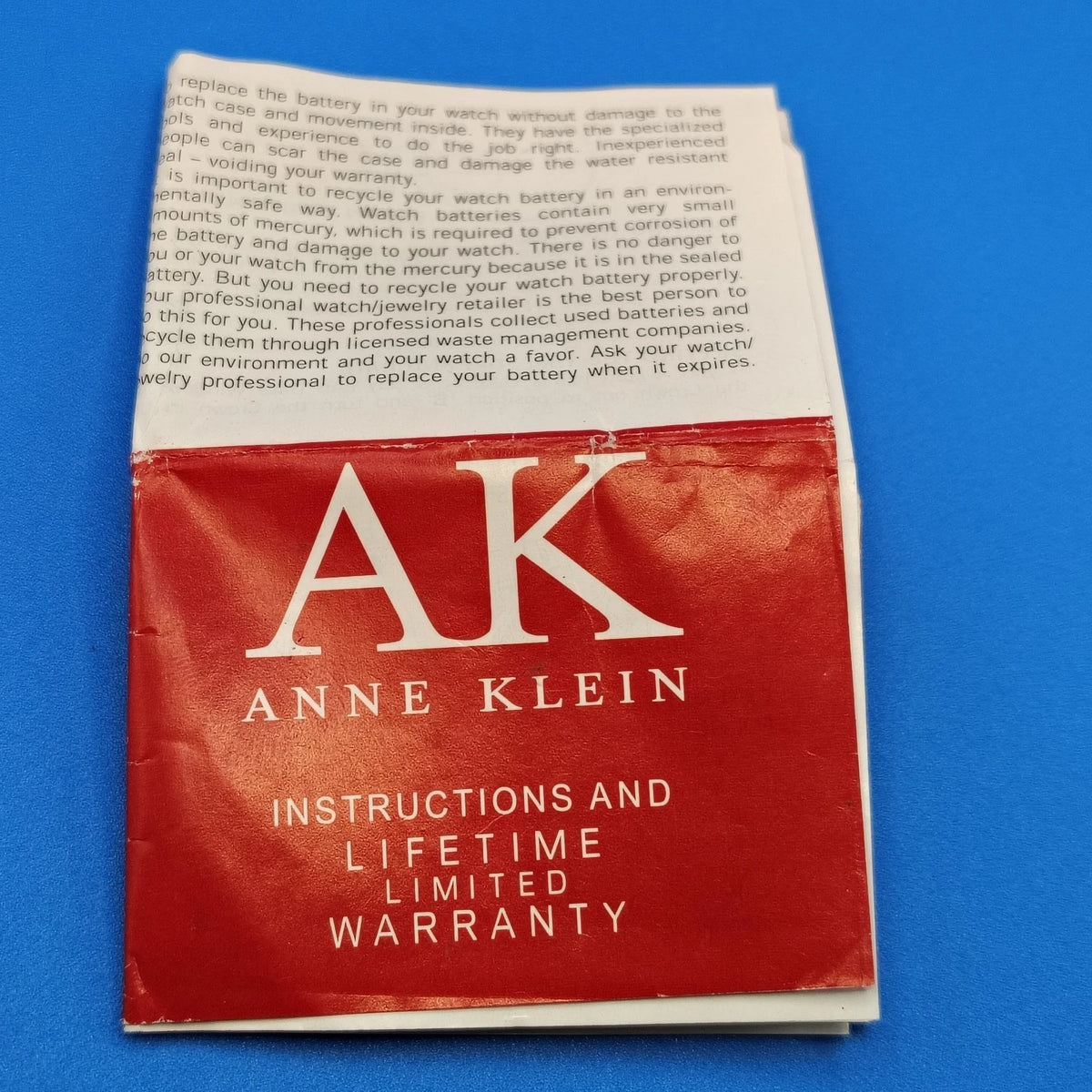 Vintage 1996 Anne Klein Y121E 23mm Women's Quartz Dress Watch W/ Near Mint