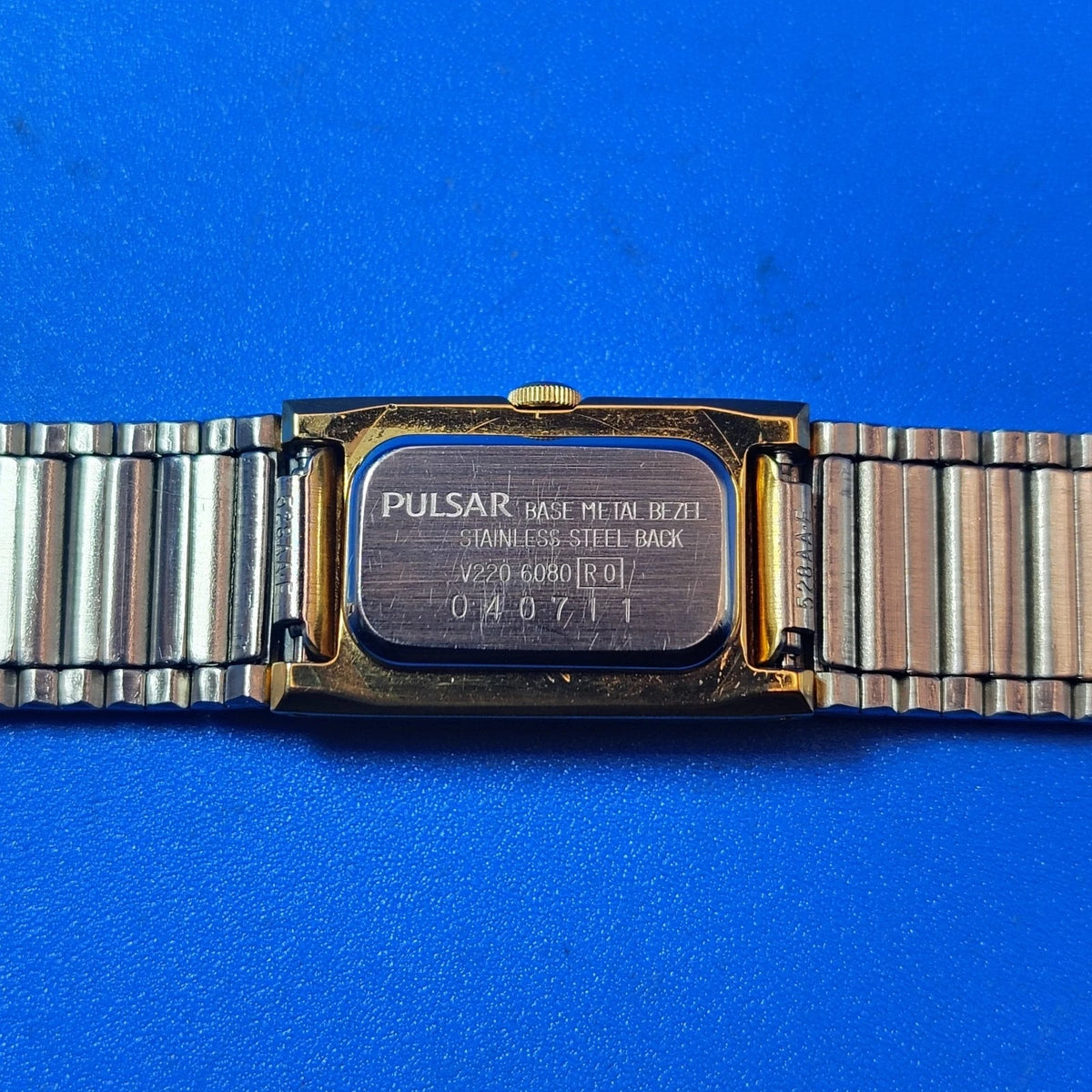 Vintage 1990 Pulsar Ivory V220 Tank Japan Movt 20mm Women's Quartz Watch Restored