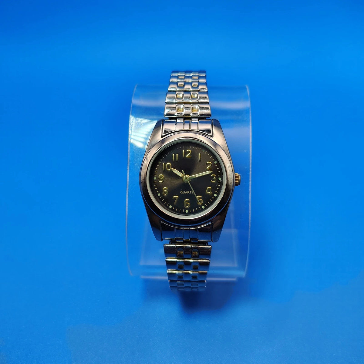 Vintage 1993 Movt 2035 Women's Quartz Fashion Watch Sunburst Dial Lume Hands