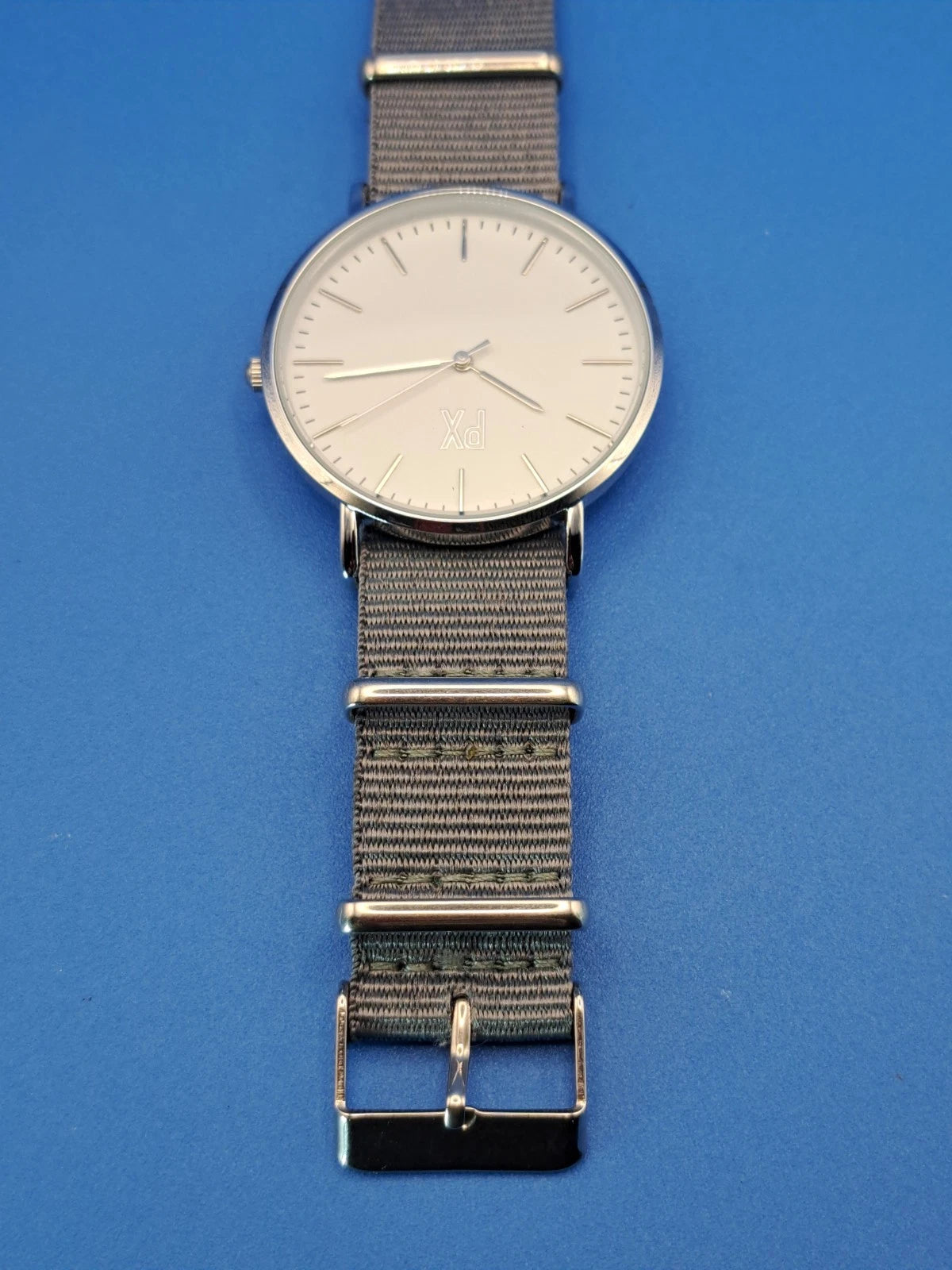 Vintage 2009 PX Minimalist 49mm Mens Quartz Dress Watch New Strap Near Mint
