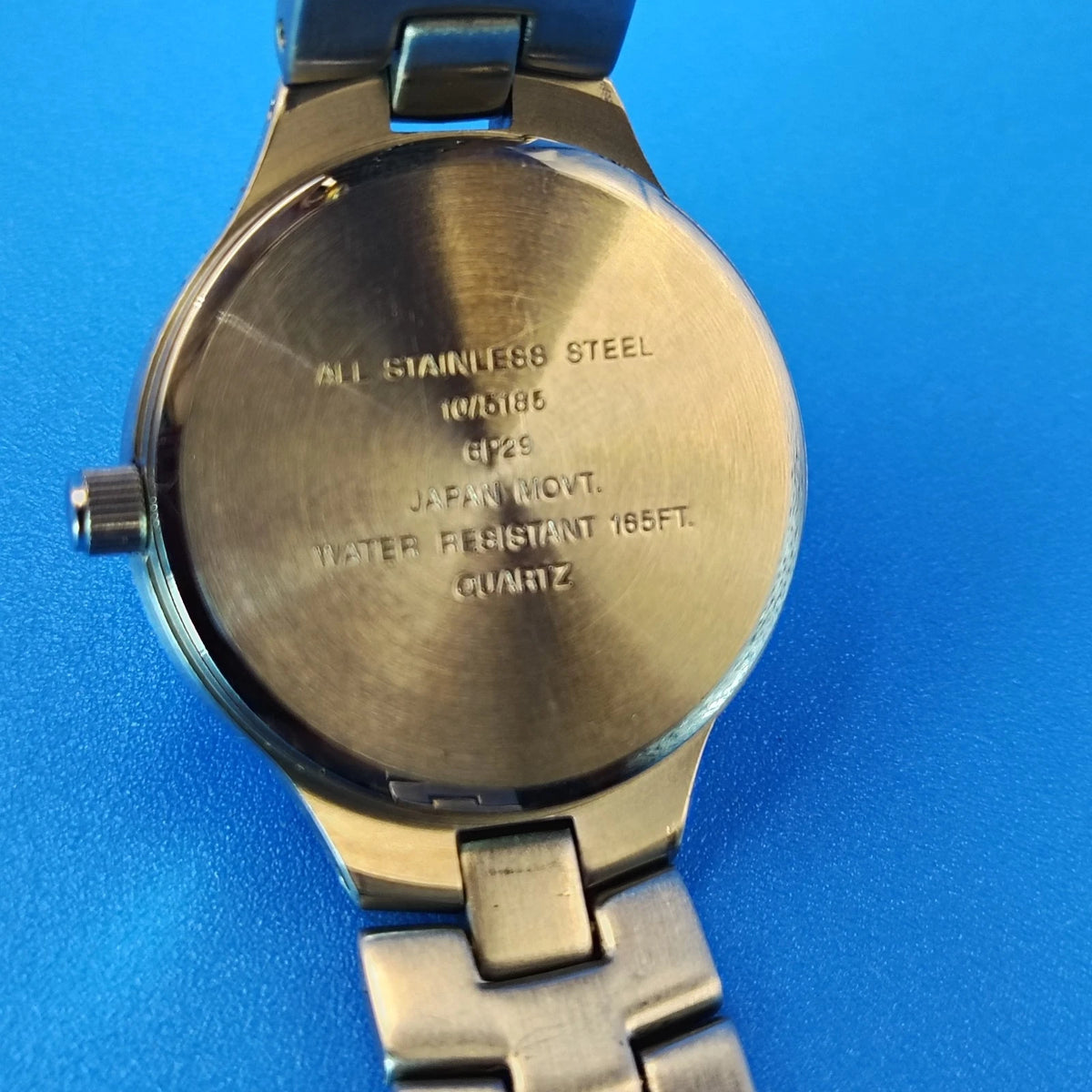 Vintage 1997 Anne Klein 10/6185 Day-Date 28mm Women's Quartz Watch Solid SS