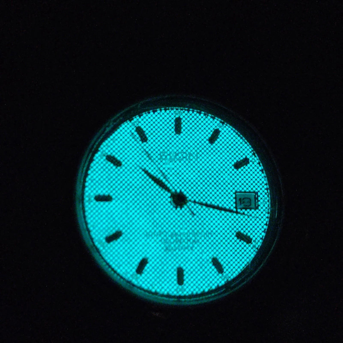 Vintage 1996 Elgin Glowatch Date Two Tone 32mm Mens Quartz Dress Watch Restored