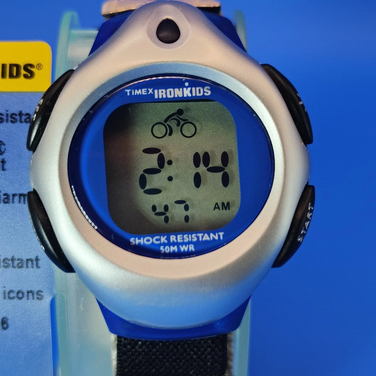 Vintage 1998 Timex Iron Kids Triathlon 43mm Watch Animated Icons New In Box