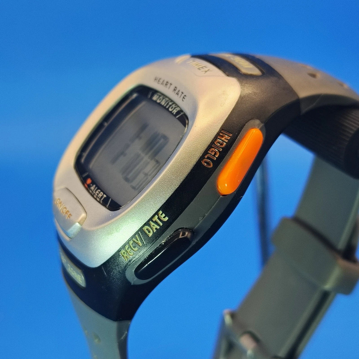 Vintage 2008 Timex Indiglo Heart Rate Monitor Trainer 46mm Women's Sport Watch