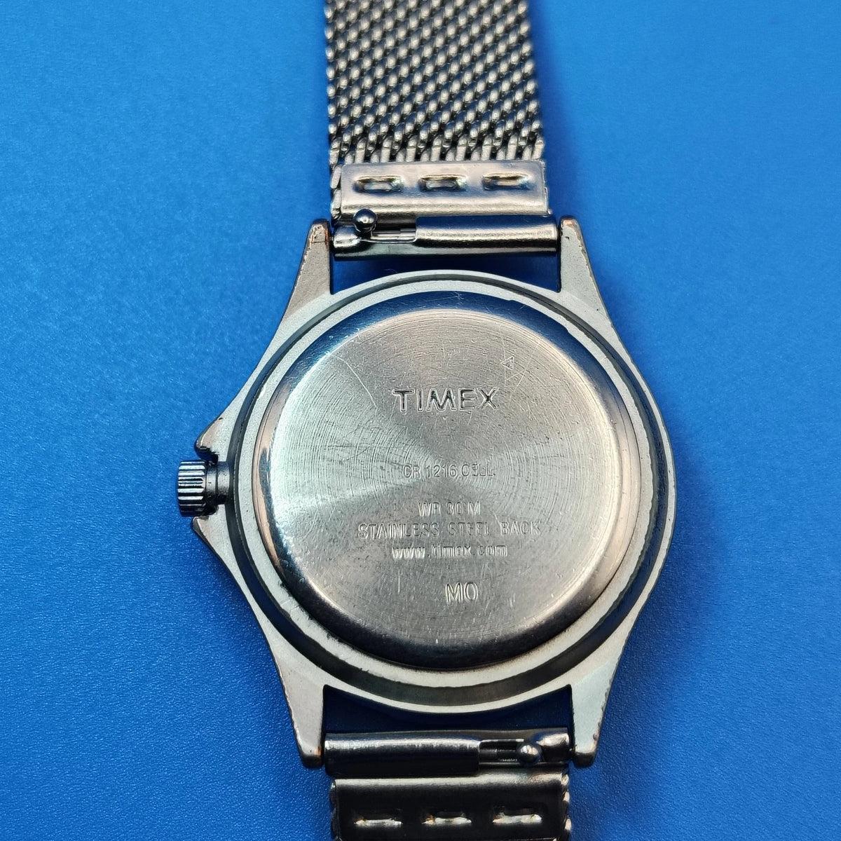 Vintage 1997 Timex Indiglo 27mm Women's Quartz Watch New Mesh Strap Size 4.5-7