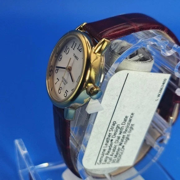 New! Vintage 2012 Timex Indiglo Easy Reader Date 25mm Women's Quartz Watch NOS
