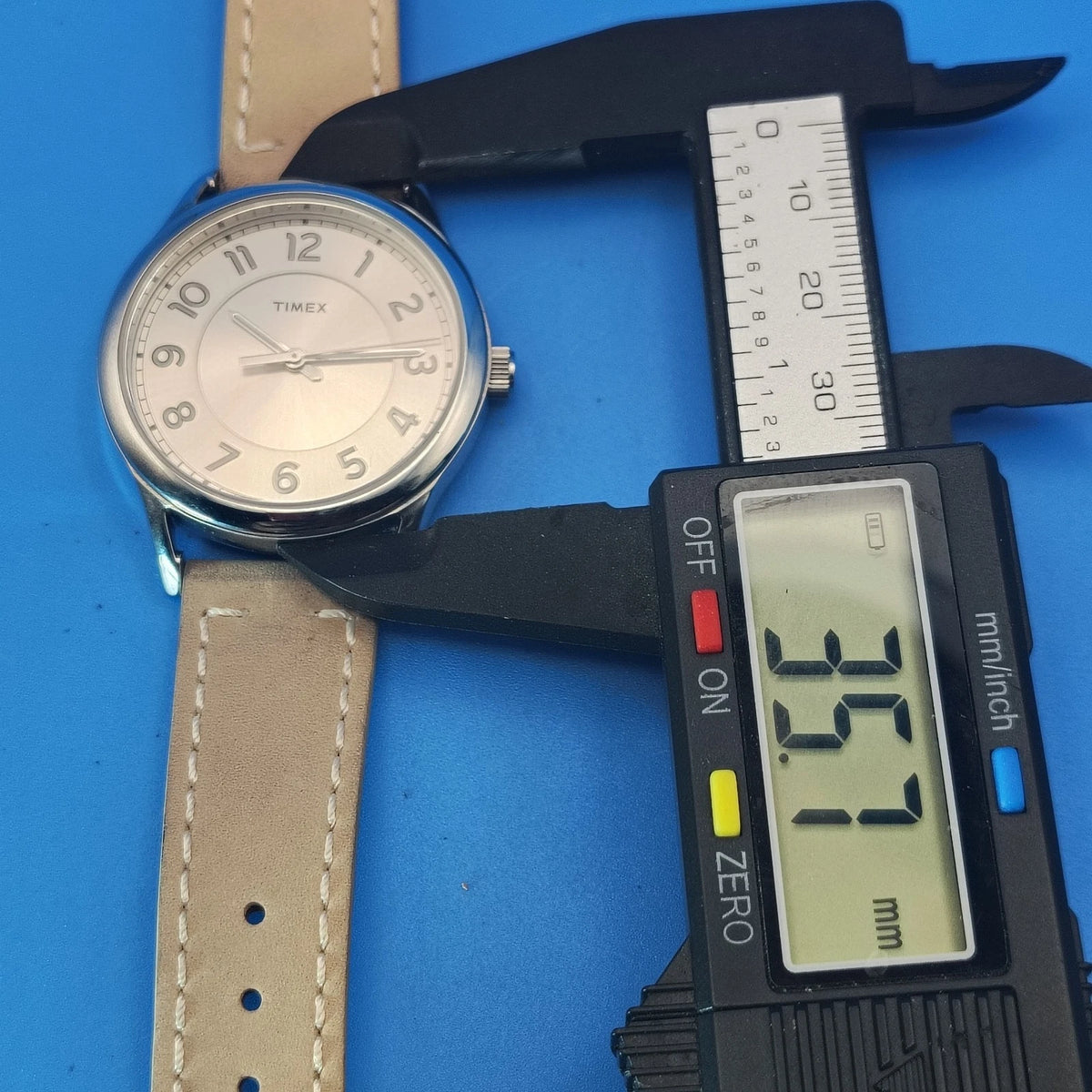 2020 Timex Elegance 35mm Women's Quartz Watch Silver Dial Fully Restored