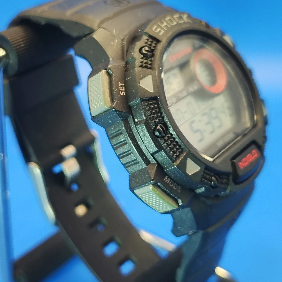 Vintage 2000 Timex Expedition Indiglo Shock Y2K 42mm Mens Quartz Digital Watch