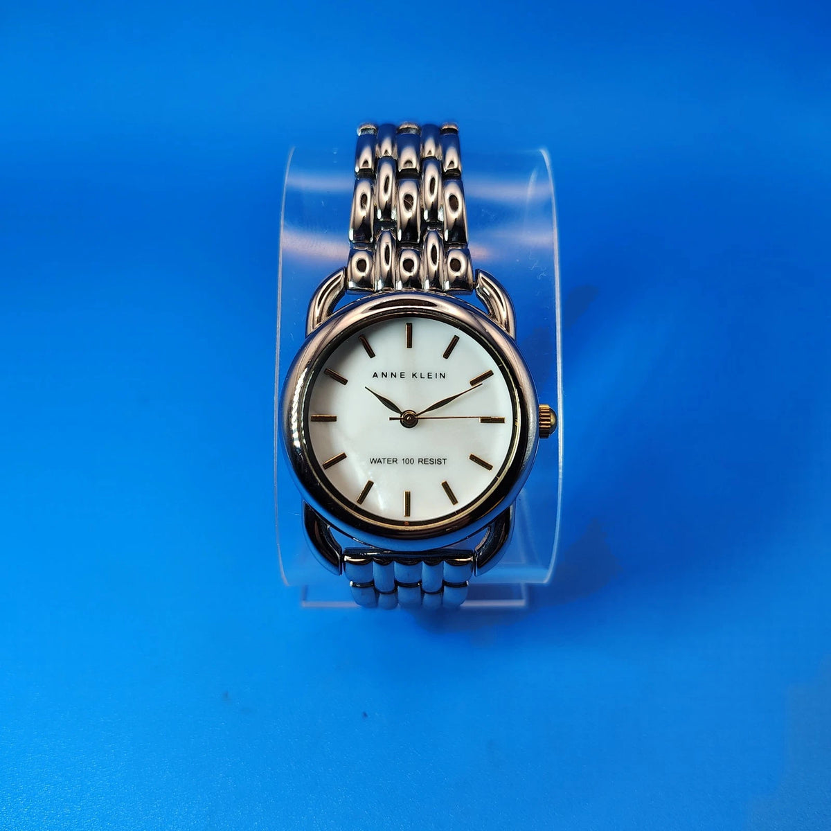 Vintage 2014 Anne Klein Two Tone 30mm Women's Quartz Dress Watch Fully Restored