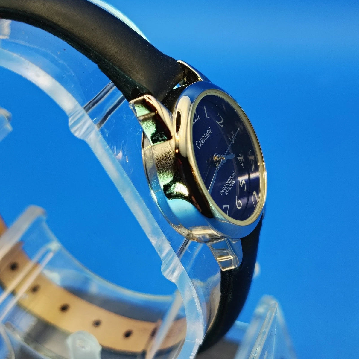 New 2015 Carriage By Timex 21mm Women's Quartz Watch Blue Sunburst New