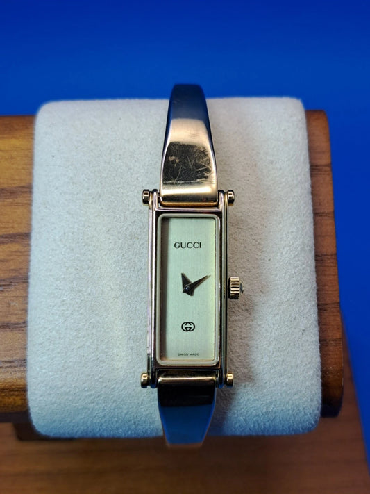 Vintage 1994 Gucci Women's Quartz Bangle Watch Restored