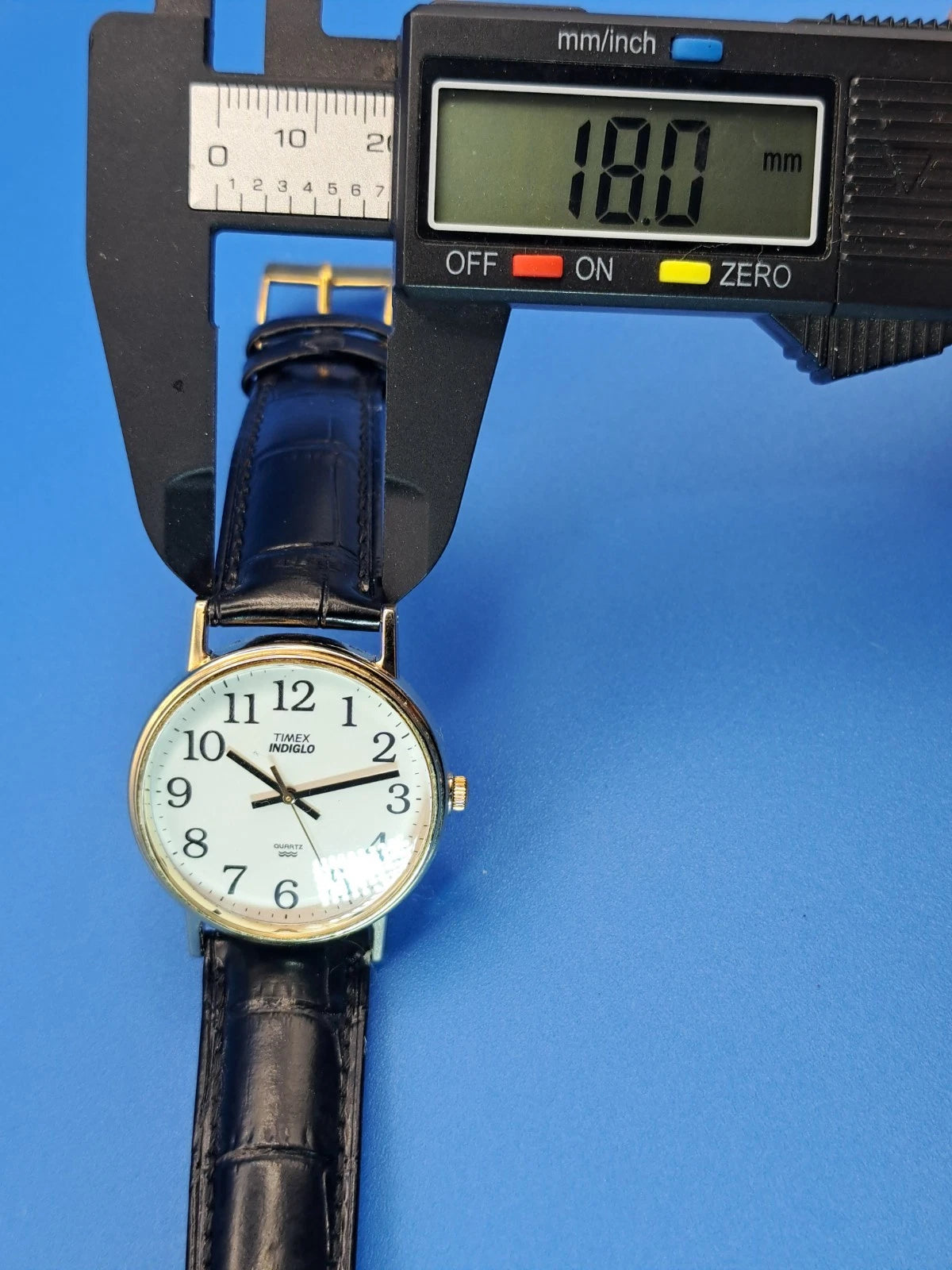 Vintage 1994 Timex Indiglo 34mm Mens Quartz Dress Watch New Strap Full Restore