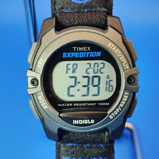 Vintage 2007 Timex Expedition INDIGLO 35mm Mens Quartz Field Watch Restored