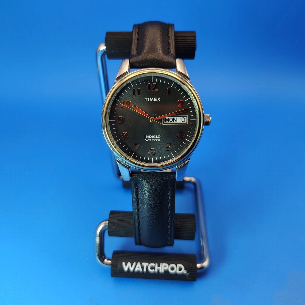 2015 Timex Indiglo Day-Date 40mm Mens Quartz Dress Watch New Strap Full Restored