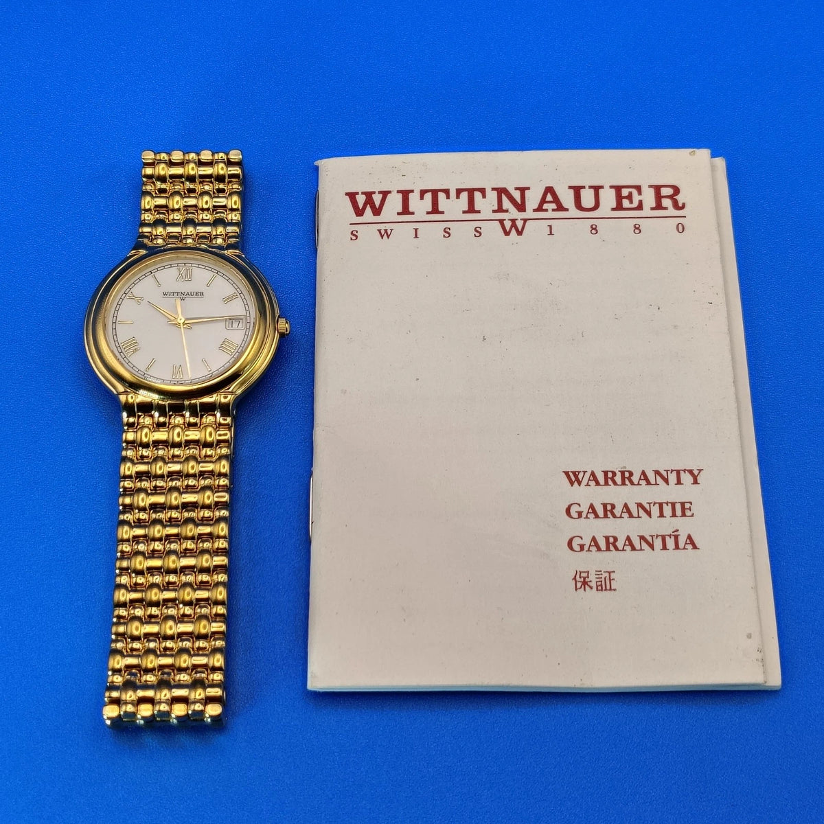 Vintage 1996 Whittnauer Laureate Swiss Made 30mm Mens Quartz Watch W/Papers Mint
