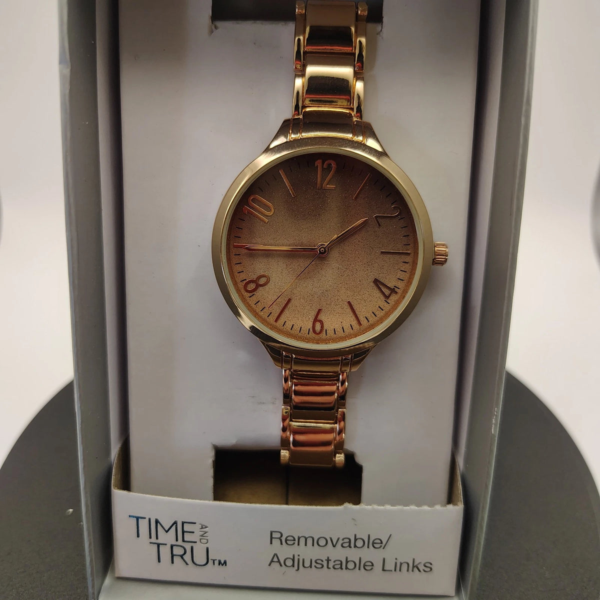 Time And Tru Women's Quartz Watch Rose Gold Adjustable Links New battery NIB
