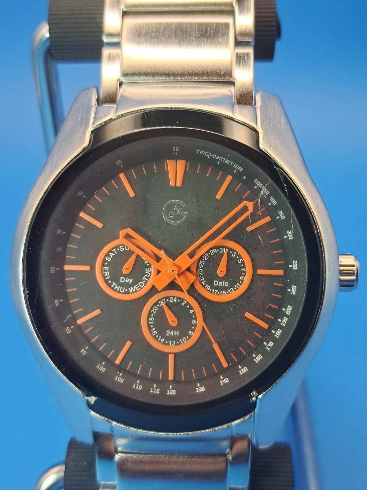 Vintage 2016 M.Z. Berger Day-Date Japan Movt 42mm Mens Quartz Watch Restored