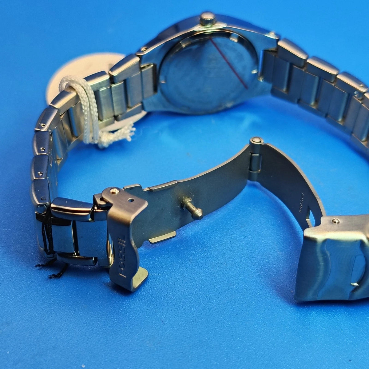 New! Vintage 2010 Fossil Blue Date AM3918 26mm Women's Quartz Watch Full Set NOS