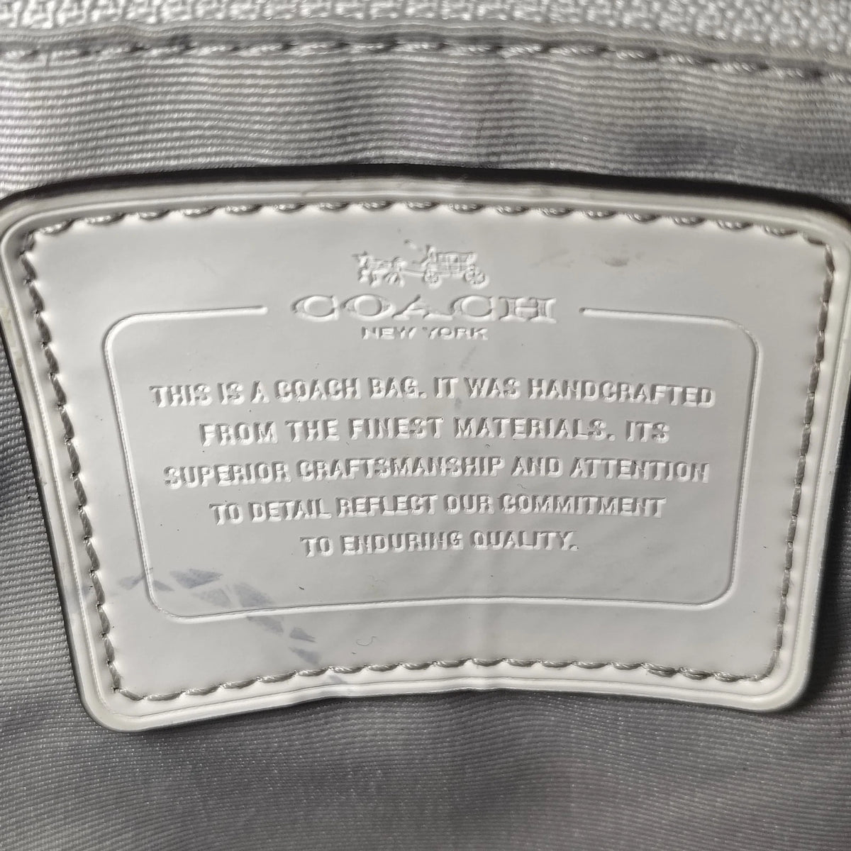 Vintage 2008 Coach 80H2A Large Quilted Tote Women's Purse Bag Chain Restored