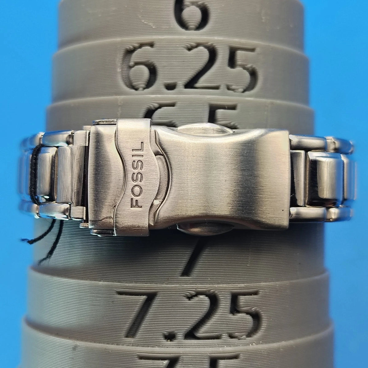 New! Vintage 2010 Fossil Blue Date AM3918 26mm Women's Quartz Watch Full Set NOS