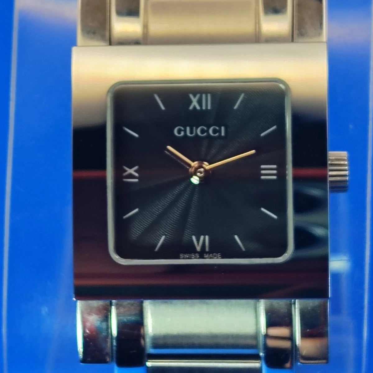 Vintage 2002 GUCCI 7900L.1 Swiss Made Square Tank Women's Quartz Watch Size 6
