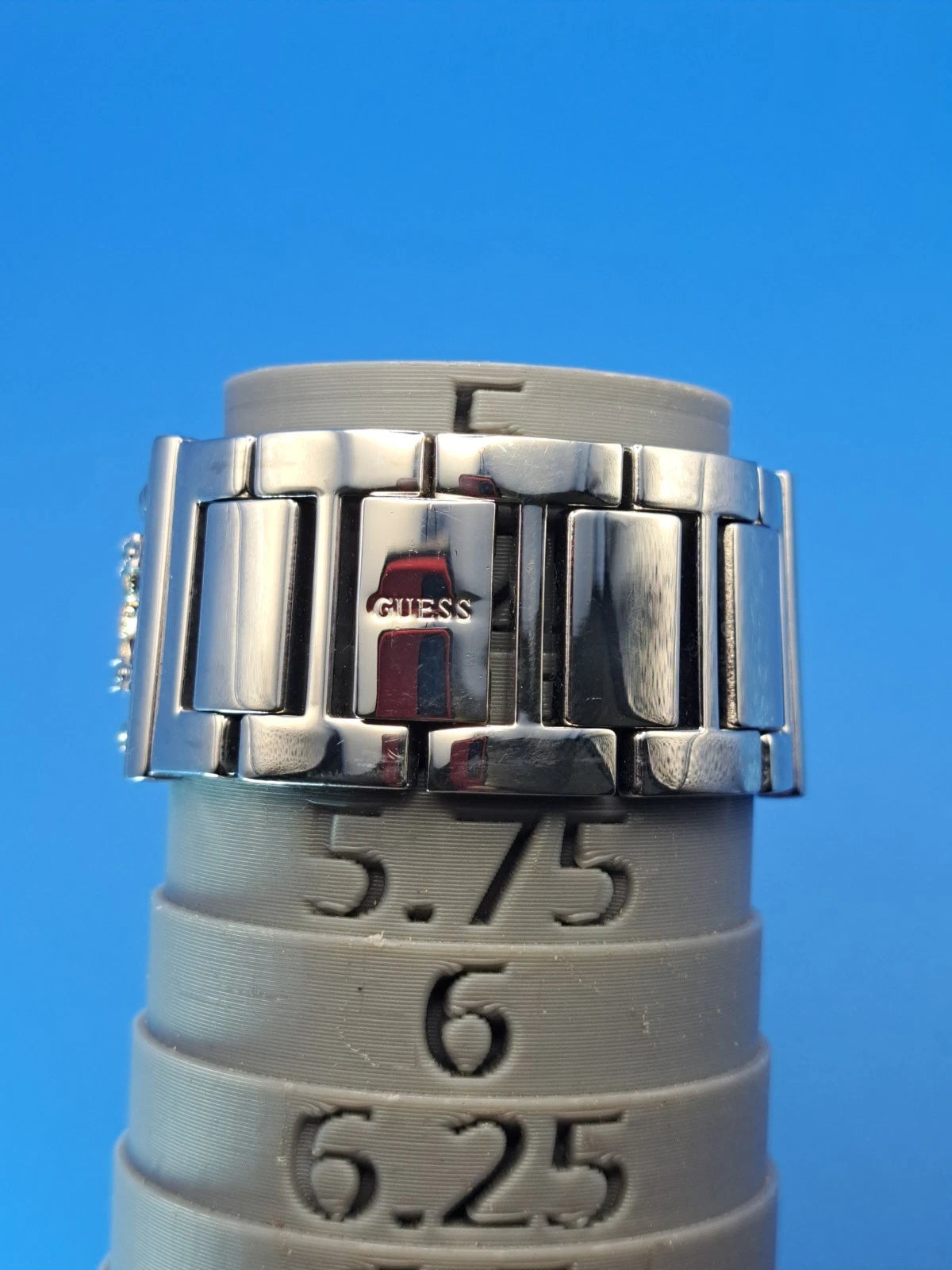 Vintage 2005 Guess Copper Inlay 27mm Cuff Women's Quartz Watch Fully Restored