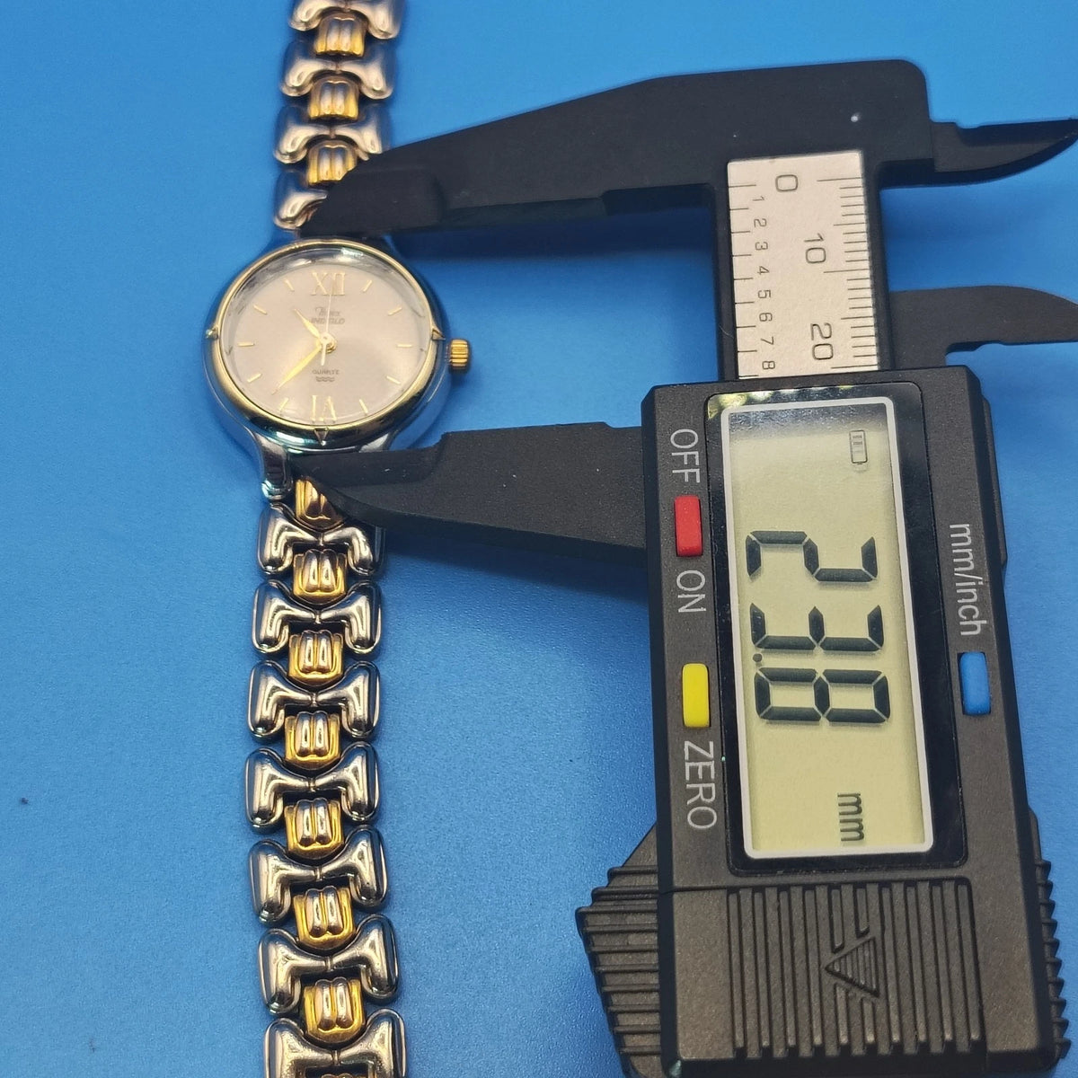 Vintage 1996 Timex Indiglo Two Tone 24mm Women's Quartz Watch Fully Restored