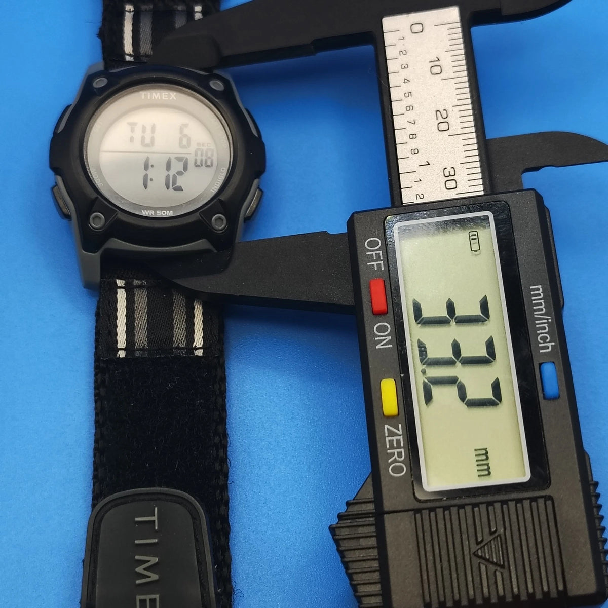 Vintage 1996 Timex Indiglo Sport 33mm Unisex Quartz Watch Fully Restored New Bat