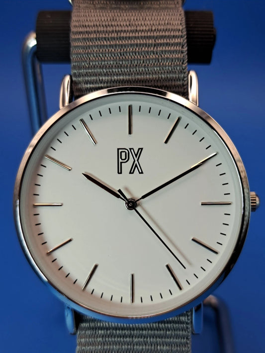 Vintage 2009 PX Minimalist 49mm Mens Quartz Dress Watch New Strap Near Mint